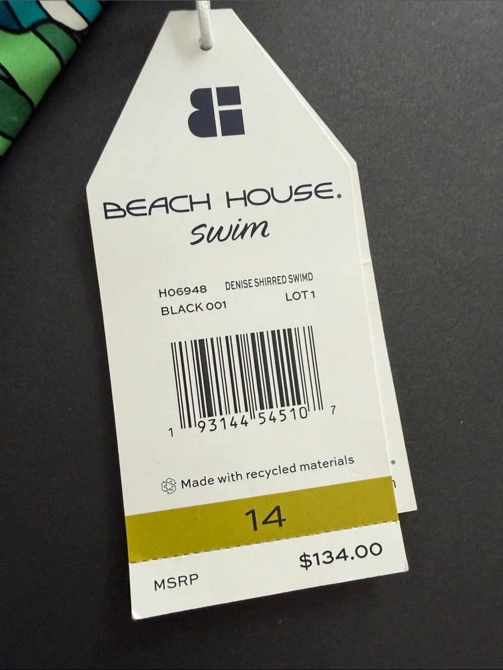 Beach House One-Piece Swim suit Teal, Green & Black Floral